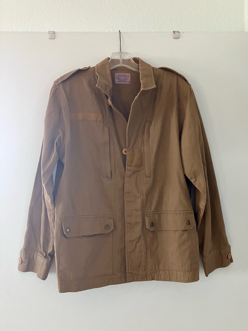 Casual Field Jacket with Two Velcro Interchangeable Patch Holders